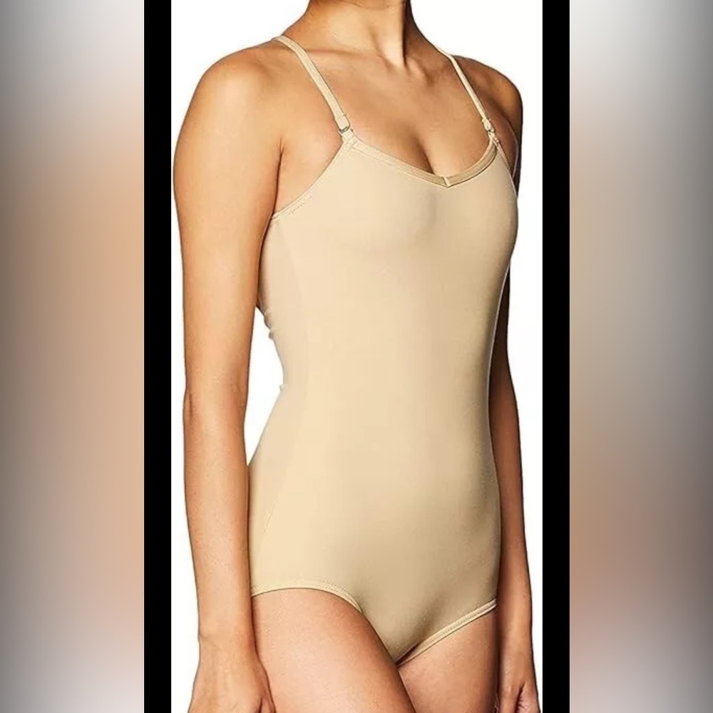 Capezio‎ tan bodysuit one piece size Large